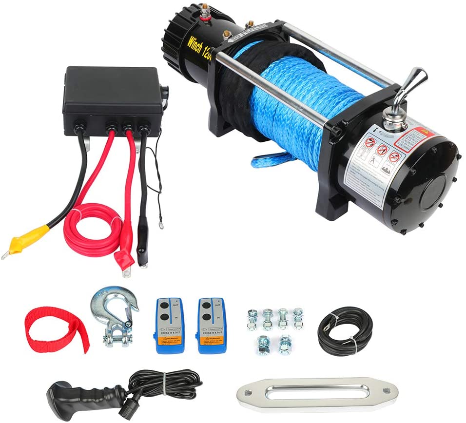 ECCPP Electric Winch Tow Trailer 12000LBS 26m Synthetic Rope For 07-20 Jeep Wrangler Sale Coupon