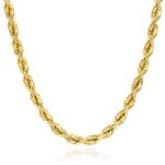 WJD Exclusives 10K Solid Yellow Gold 5mm Diamond Cut Rope Chain 18″-28″ – 24 Sale Coupon
