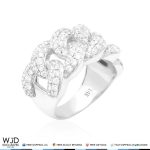 WJD Exclusives 2.50Ct Natural Diamond Miami Cuban  Ring 14K White Gold VVS1-VVS2 Sale Coupon
