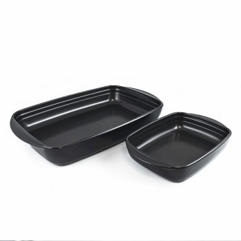 Kuhn Rikon Q Set of 2 9×13 & 6×9 Glass Bakers – Anthracite Sale Coupon