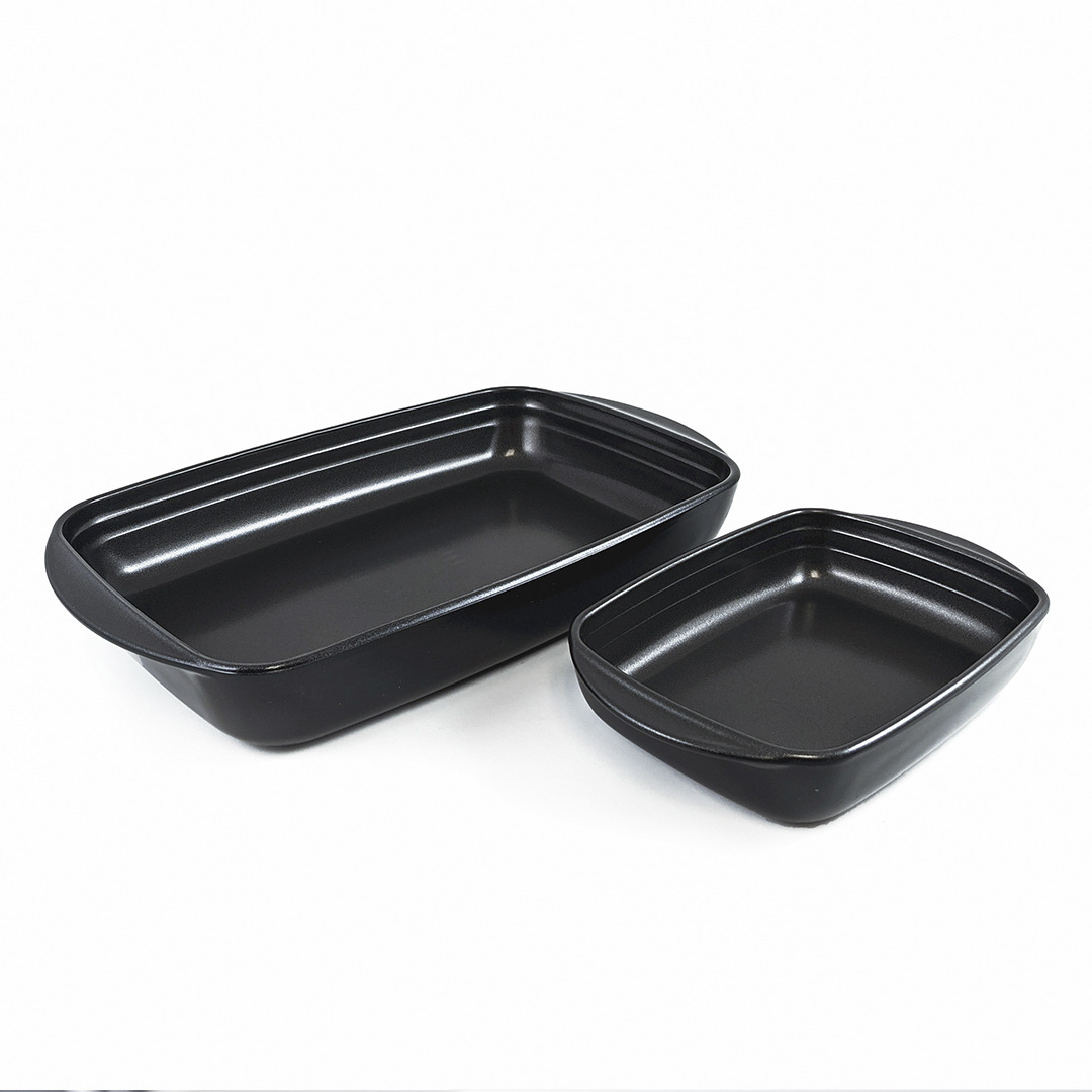 Kuhn Rikon Q Set of 2 9×13 & 6×9 Glass Bakers – Anthracite Sale Coupon