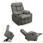 CostwayElectric Power Lift Recliner Massage Sofa-Light Gray Sale Coupon