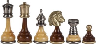 3 1/2″ Italian Made Metal and Wood Chessmen on Sale Coupon From The Real Masters Of Chess