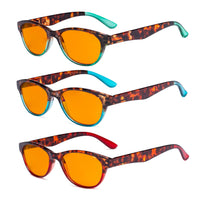 Eyekeeper 3 Pack Cat Eye Blue Light Blocking Reading Glasses DS074D Sale Coupon