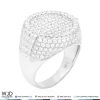 WJD Exclusives 3.50Ct Natural Diamond Signet Ring 14K Solid White Gold VVS1-VVS2 Sale Coupon