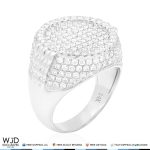 WJD Exclusives 3.50Ct Natural Diamond Signet Ring 14K Solid White Gold VVS1-VVS2 Sale Coupon