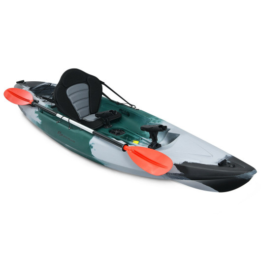 CostwaySit-on-Top Fishing Kayak Boat With Fishing Rod Holders and Paddle-Gray Sale Coupon