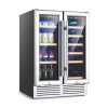 Costway24 Inch Dual Zone Wine and Beverage Cooler-Silver Sale Coupon
