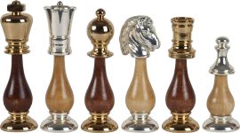4″ 24kt. Gold and Silver Plated Chessmen on Sale Coupon From The Real Masters Of Chess