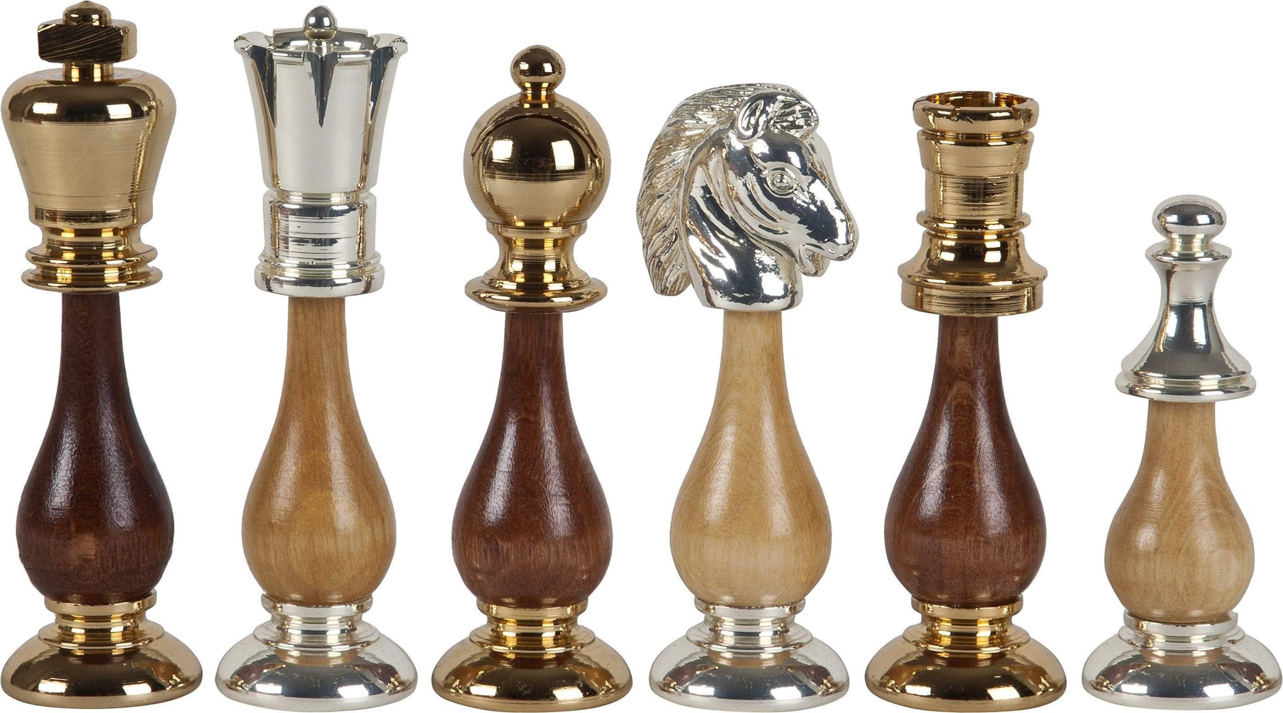 4″ 24kt. Gold and Silver Plated Chessmen on Sale Coupon From The Real Masters Of Chess