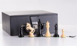 4″ Alexander Staunton Ebony Wood Chess Pieces w/box on Sale Coupon From The Real Masters Of Chess