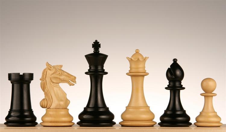 4″ Aviator Staunton Ebony wood Chess Pieces on Sale Coupon From The Real Masters Of Chess