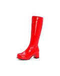 CHICME Square Toe Side Zipper Chunky Boots Sale Coupon