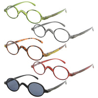 Eyekeeper 5 Pack Vintage Oval Small Reading Glasses for Women Men R077 Sale Coupon