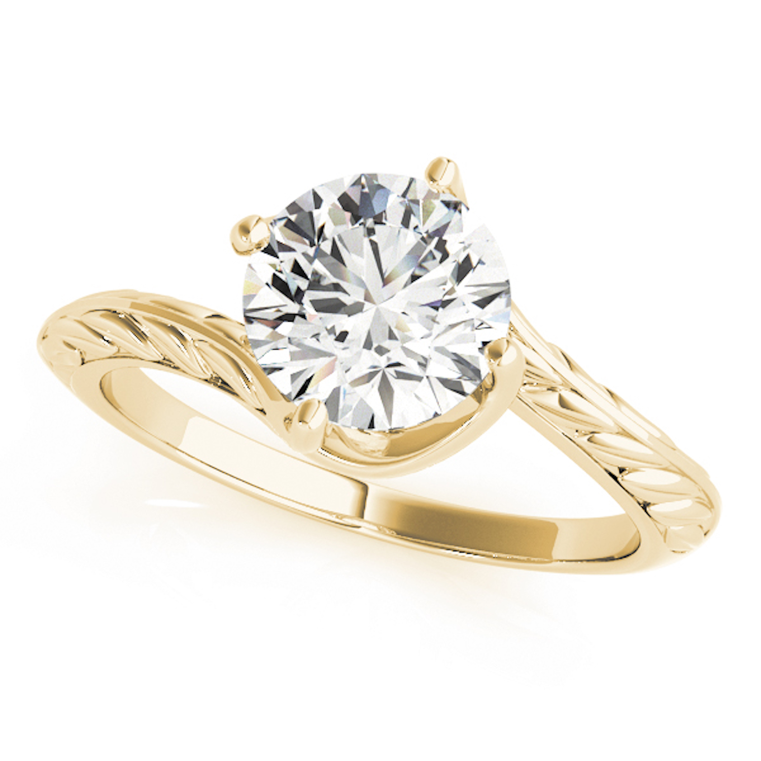 WJD Exclusives 1Ct Lab-Grown Diamond 18K Yellow Gold Solitaire Engagement Ring – 4 Sale Coupon
