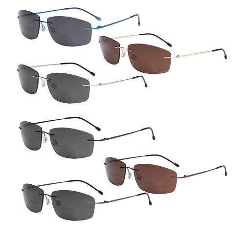 Eyekeeper 6 Pack Frameless Bifocal Sunglasses Reading Glasses SGWK4 Sale Coupon