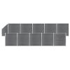 WPC Fence Set 10 Square  1 Slanted 1830×186 cm Grey Sale Coupon