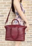 Gaby’s Bags Tory Burch Taylor Satchel Crossbody Imperial Garnet Burgundy Coupon Sale