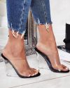 CHICME Clear Strap Wedding Guest Wedge Sandals Sale Coupon