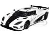 Diecastmodelswholesale Koenigsegg Agera RS White and Carbon Black 1/18  Model Car by Autoart Sale Coupon