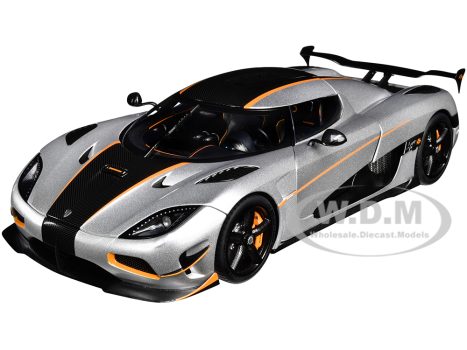 Diecastmodelswholesale Koenigsegg Agera RS Moon Silver with Carbon and Orange Accents 1/18  Model Car by Autoart Sale Coupon
