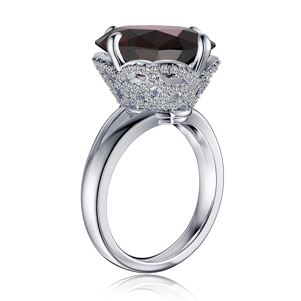 MSBLUE Natural Ruby Cathedral-Style Split Band Ring Sale Coupon