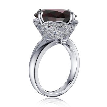 MSBLUE Unique Natural Garnet Butterfly Frame Gemstone Ring Sale Coupon