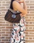 Gaby’s Bags FENDI Zucca Brown Black Dark Brown Jacquard Leather Shoulder Bag Coupon Sale