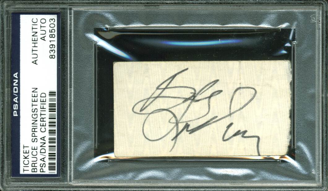 Bruce Springsteen Signed 1.5×2.75 July 28th 1978 Concert Ticket PSA/DNA Slabbed Sale Coupon