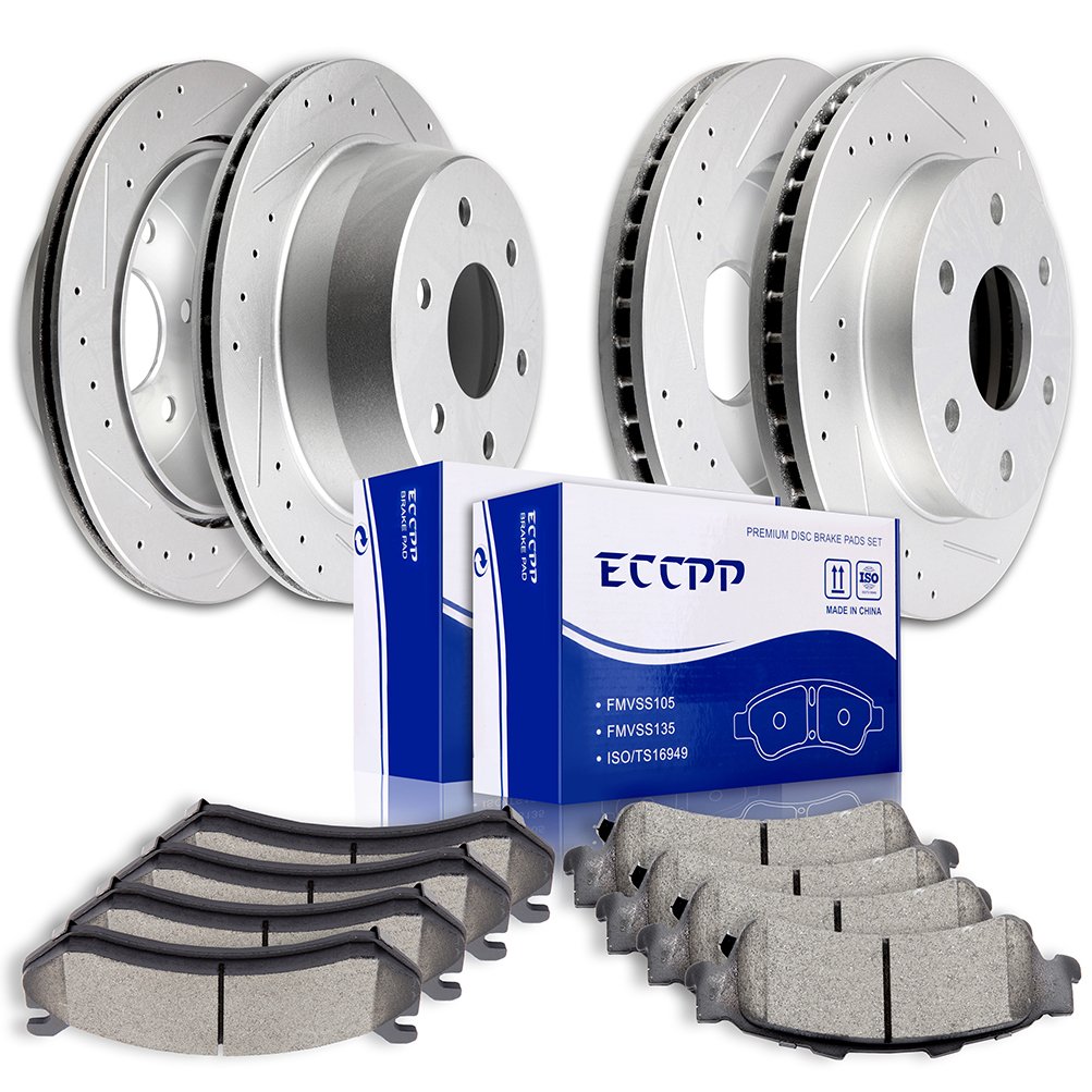 ECCPP Ceramic Brake Pads And Rotors Front Rear For Sierra Silverado 1500 Yukon Tahoe Sale Coupon