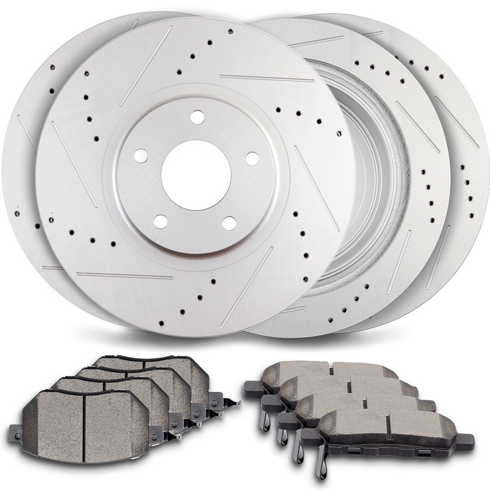 ECCPP Ceramic Brake Pads And Rotors Front Rear For 2003 2005 Nissan Murano Drilled Sale Coupon