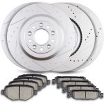 ECCPP Ceramic Brake Pads And Rotors Front Rear For Lincoln MKS Base EcoBoost Sale Coupon