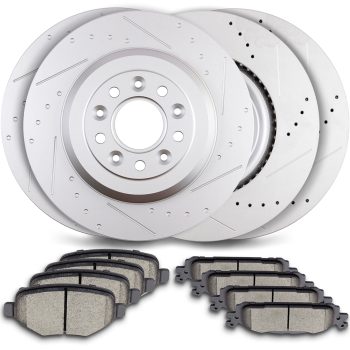 ECCPP Ceramic Brake Pads And Rotors Front Rear For Lincoln MKS Base EcoBoost Sale Coupon