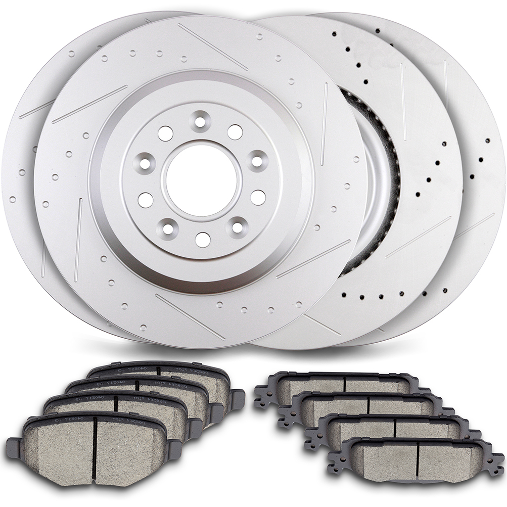 ECCPP Ceramic Brake Pads And Rotors Front Rear For Lincoln MKS Base EcoBoost Sale Coupon