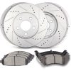 ECCPP Ceramic Brake Pads And Rotors Front Rear For Mercury Grand Marquis LSE 4.6L 2003 Sale Coupon