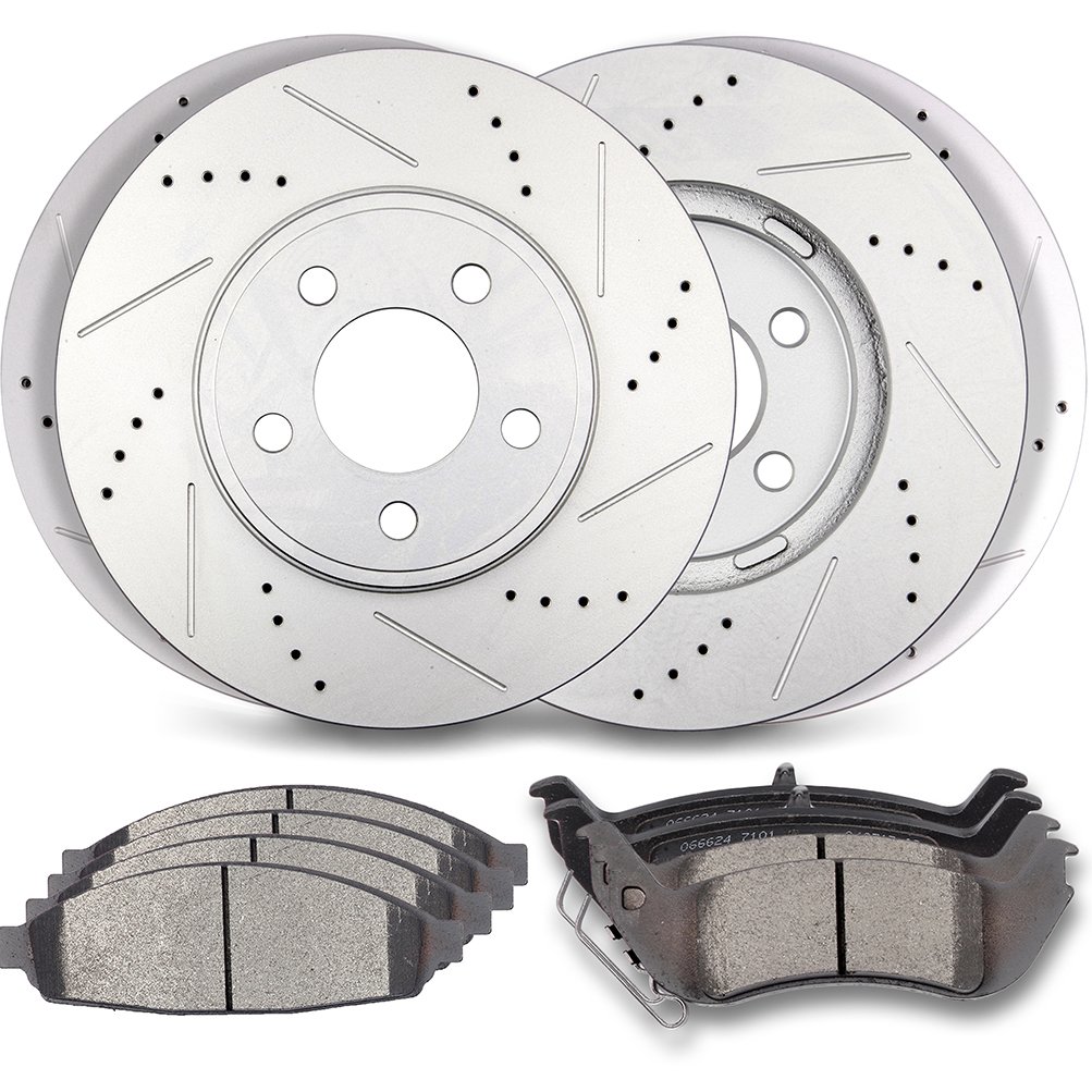 ECCPP Ceramic Brake Pads And Rotors Front Rear For Mercury Grand Marquis LSE 4.6L 2003 Sale Coupon
