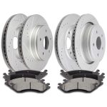 ECCPP Ceramic Brake Pads And Rotors Front Rear For Dodge Ram 1500 Laramie 3.7L 4.7L Sale Coupon