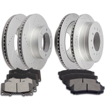 ECCPP Ceramic Brake Pads And Rotors Front Rear For Toyota Sequoia SR5 Limited Sale Coupon