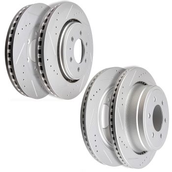 ECCPP Front Rear Brake Rotors Discs For 2012 2013 2014-2016 Ford F-150 Drilled Slotted Sale Coupon