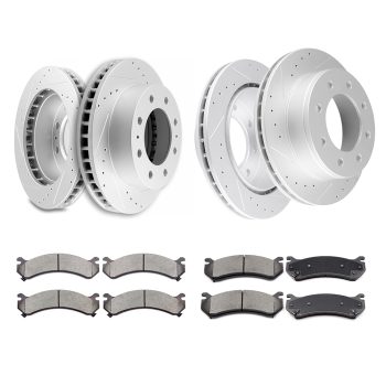 ECCPP Ceramic Brake Pads And Rotors Front Rear For GMC Sierra 3500 HD 2007-2008 Sale Coupon