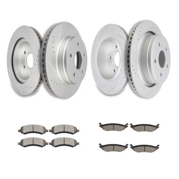 ECCPP Ceramic Brake Pads And Rotors Front Rear For Dodge Ram 1500 ST SXT TRX TRX4 Sale Coupon
