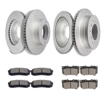 ECCPP Ceramic Brake Pads And Rotors Front Rear For Toyota Sequoia SR5 Limited 4.7L Sale Coupon