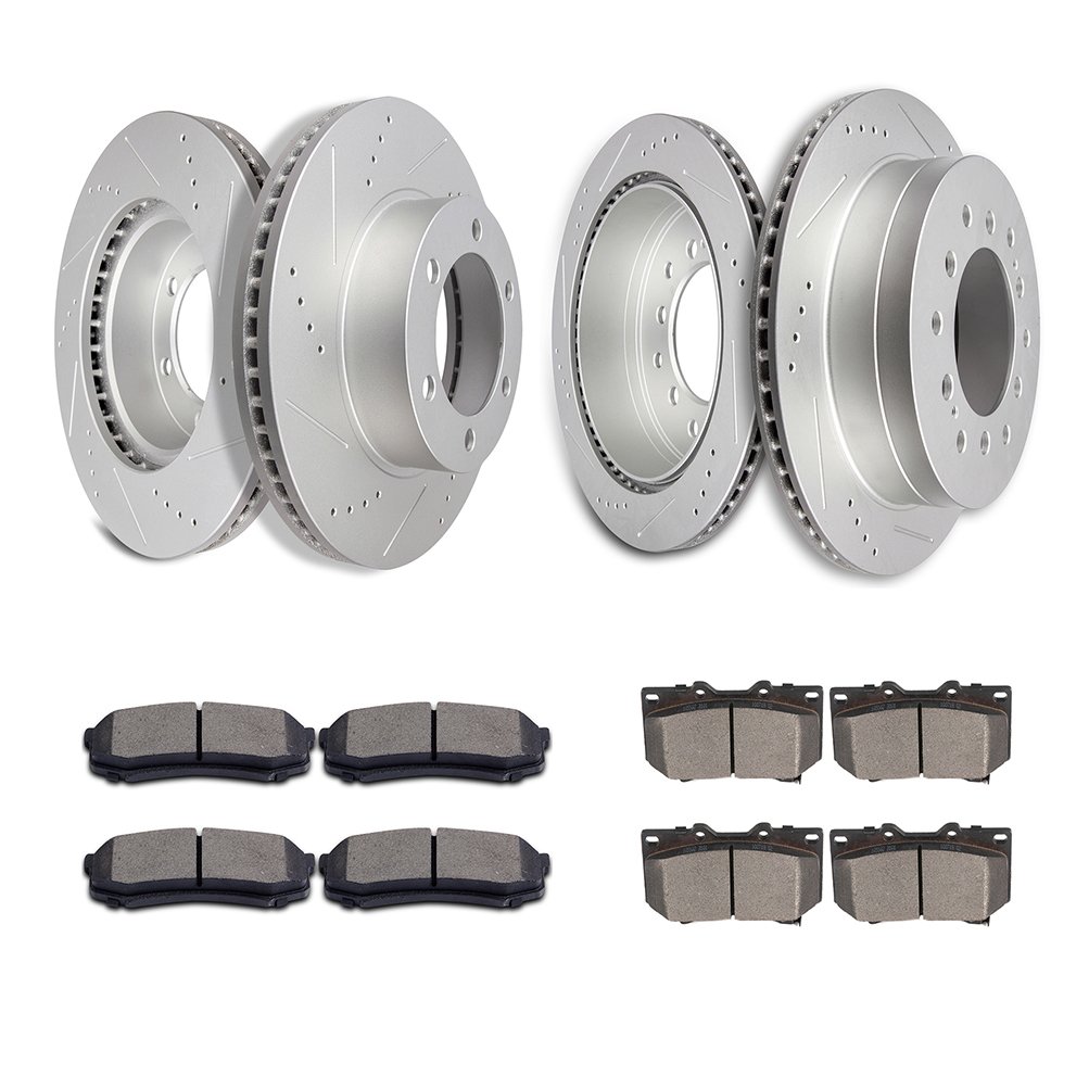 ECCPP Ceramic Brake Pads And Rotors Front Rear For Toyota Sequoia SR5 Limited 4.7L Sale Coupon