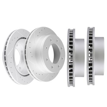 ECCPP Front and Rear Disc Brake Rotors For Chevrolet Express 3500 2003-2008 Drill Slot Sale Coupon