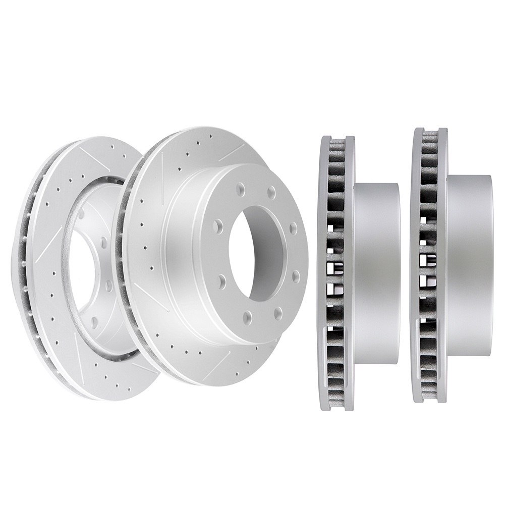 ECCPP Front and Rear Disc Brake Rotors For Chevrolet Express 3500 2003-2008 Drill Slot Sale Coupon