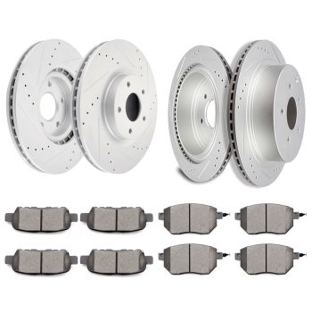 ECCPP Ceramic Brake Pads And Rotors Front Rear For Infiniti QX60 Nissan Murano Kit Sale Coupon