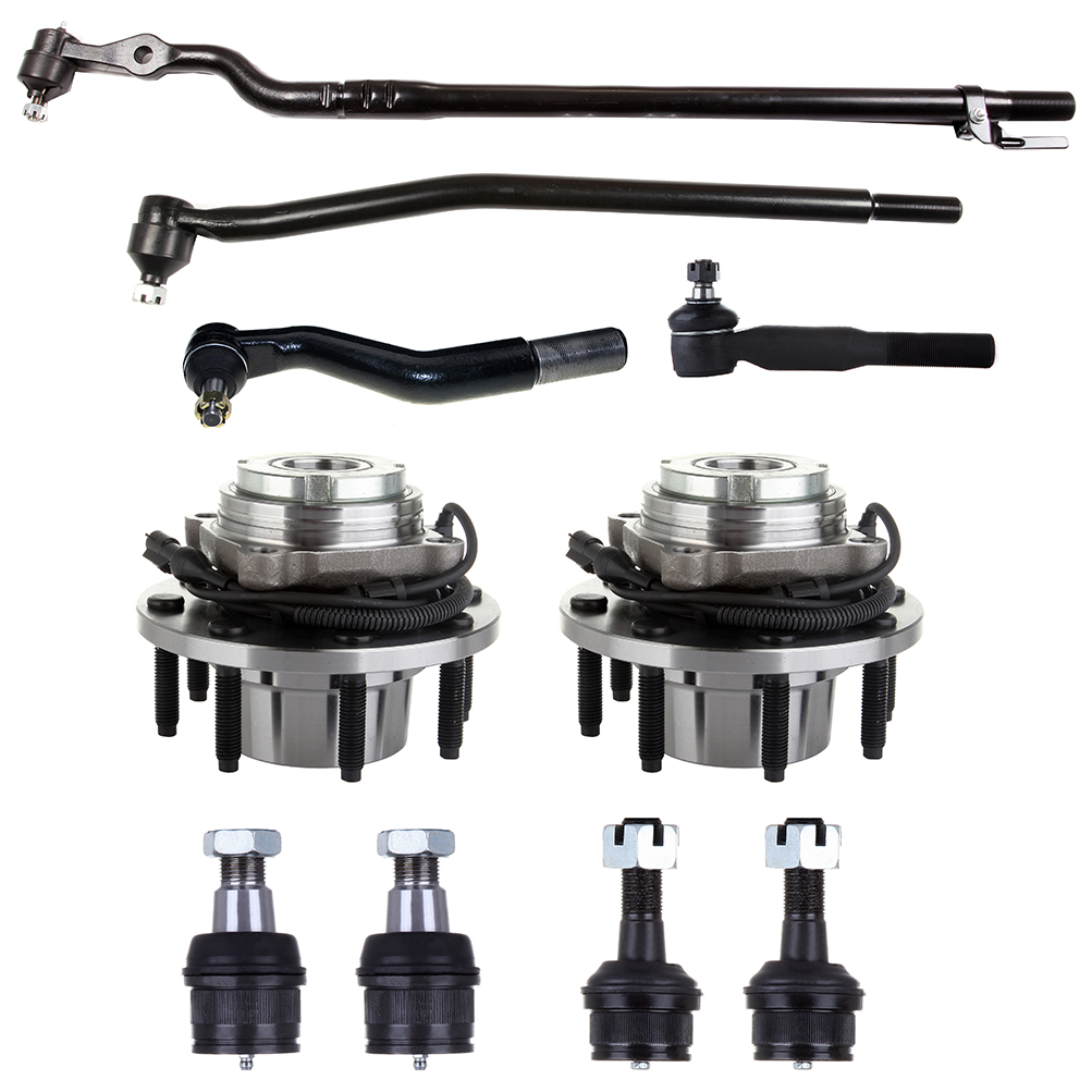 ECCPP 10pcs For 1999-2004 Ford Front Wheel Hub & Bearing Kit Tie Rod End Ball Joints Sale Coupon