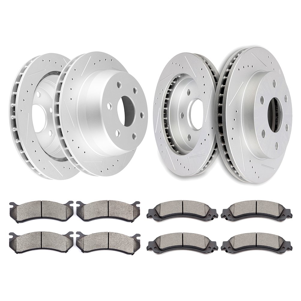 ECCPP Ceramic Brake Pads And Rotors Front Rear For Cadillac Escalade 2WD 4WD Kit Sale Coupon