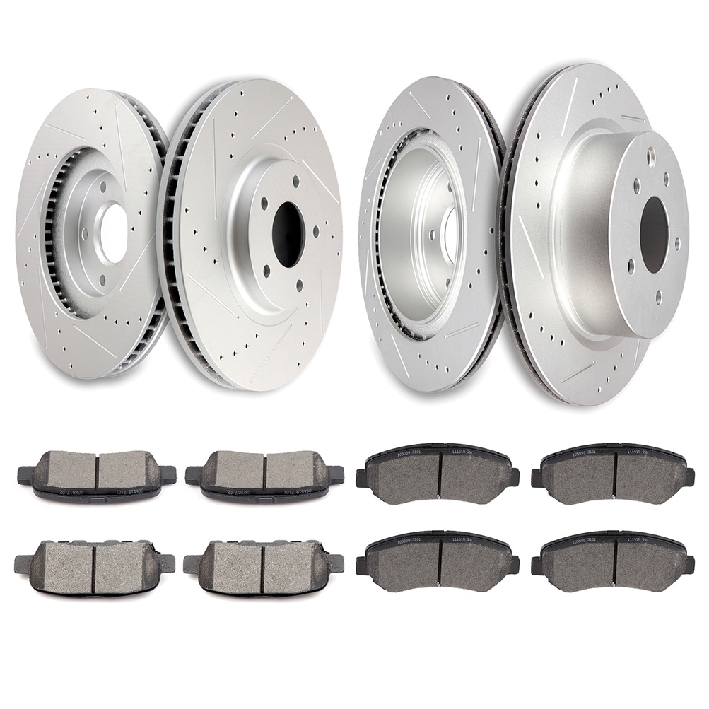 ECCPP Ceramic Brake Pads And Rotors Front Rear For Nissan Maxima 09-14 16 17 Kit Discs Sale Coupon