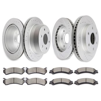 ECCPP Ceramic Brake Pads And Rotors Front Rear For Chevrolet Astro GMC Yukon XL 1500 Sale Coupon